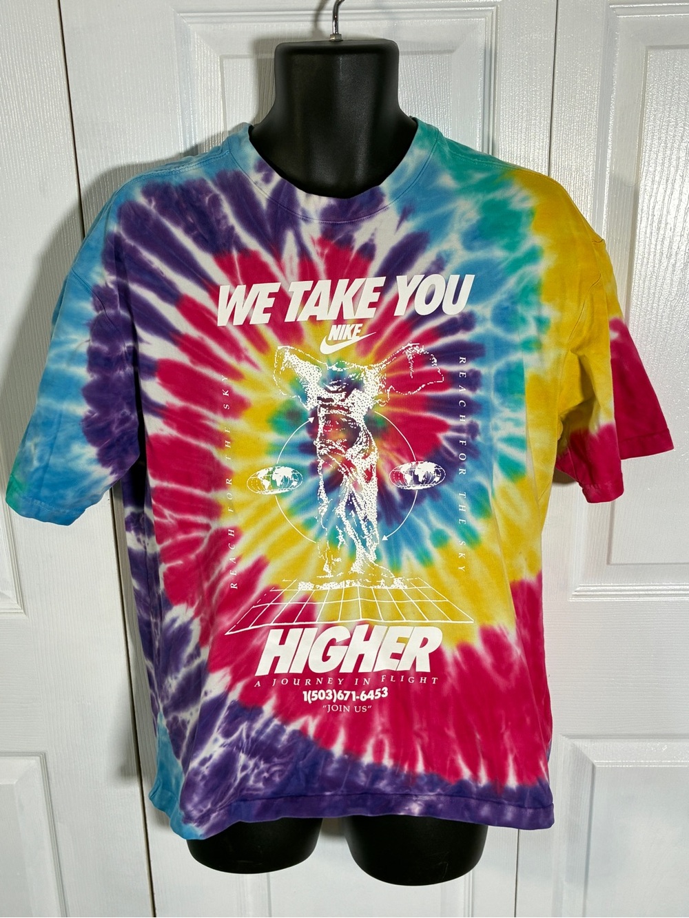 Nike "We Take You Higher" Tie Dye Tee — Winged Victory S